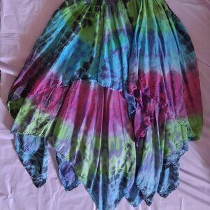 Handmade and dyed in India Bohemian Dress, M, Multicolor